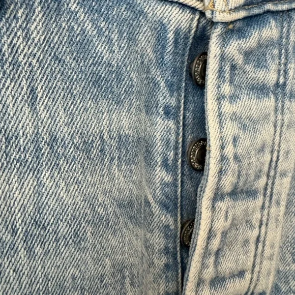 Abercrombie Curve Love The Dad High Rise Distressed Blue Jeans Size 25 Cotton - Picture 7 of 10